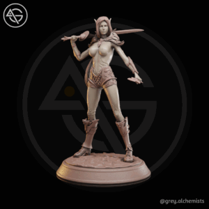 Rina the demon hunter (pose 1) NSFW