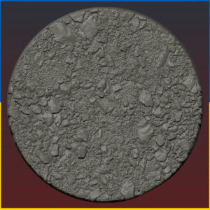 25 Socles ronds Terre rocheuse 25mm (REF165)