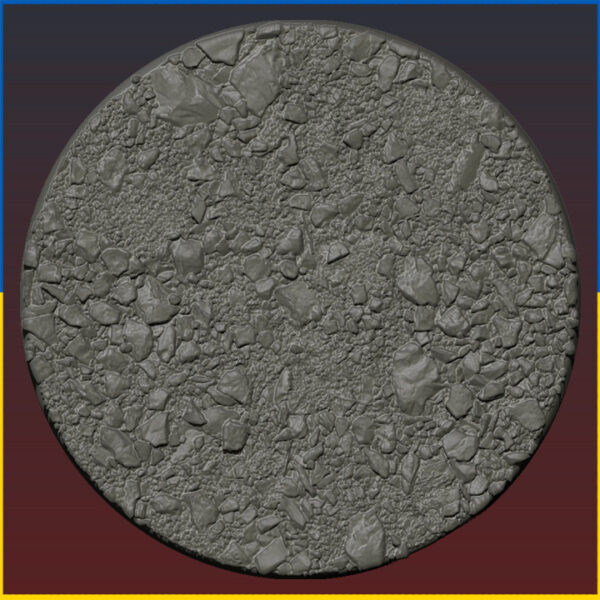 Socle rond Terre rocheuse 25mm (REF165)
