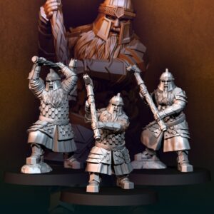 Silver Goat Dwarf with Hammer