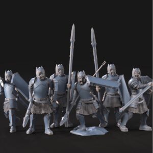Grey Castle warriors with spears