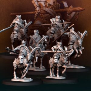 Silver Goat Dwarf Spearman mounted