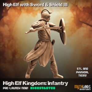 High Elf with sword and shield III