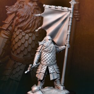 Silver Goat Dwarf Banner