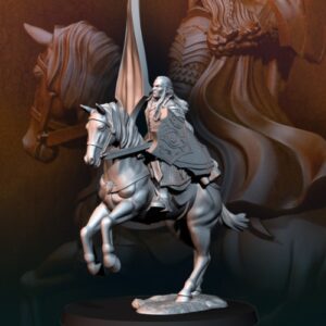 Wood Elf Banneer on Horse Mounted